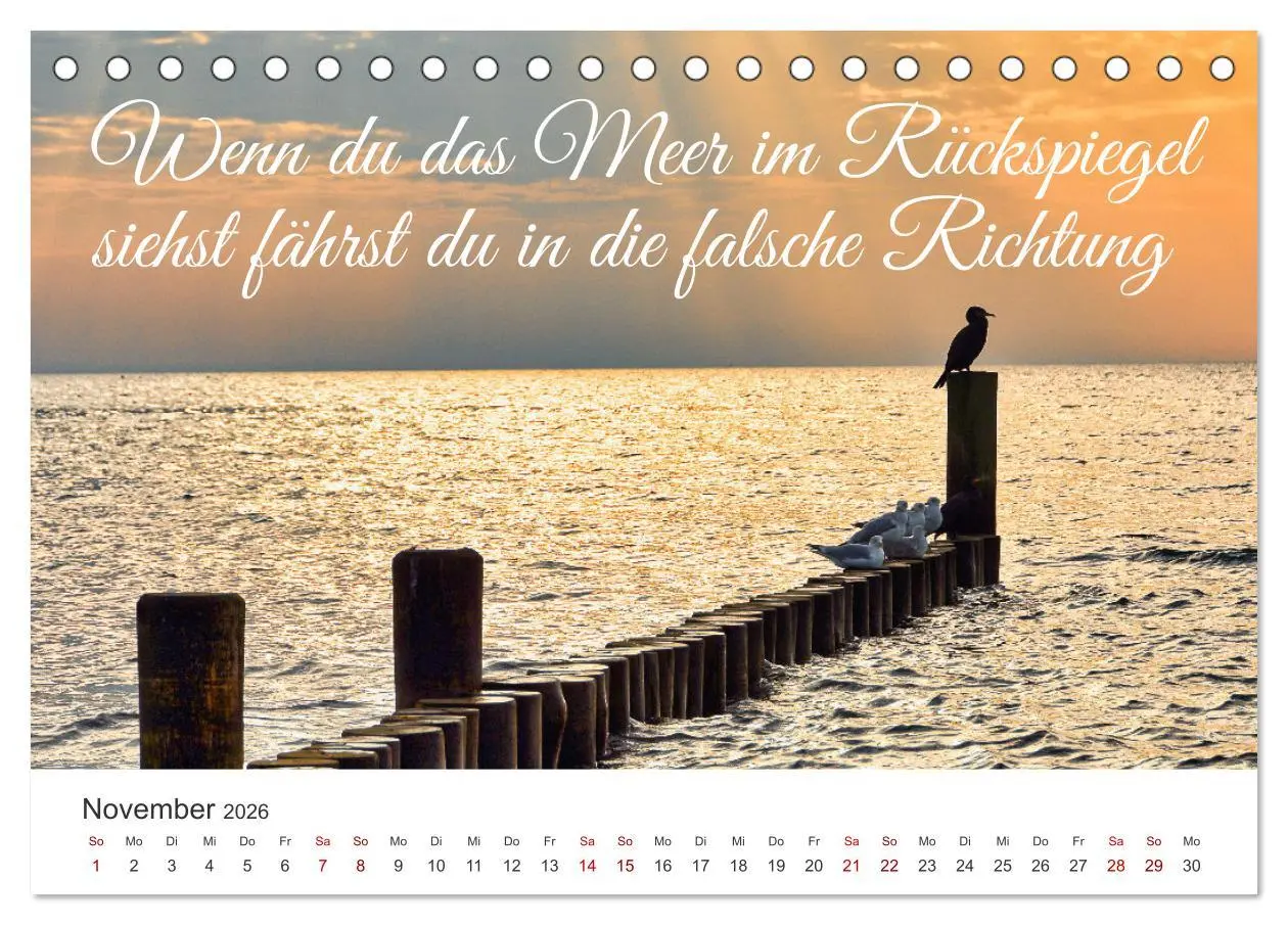 Bild: 9783457386095 | Lass uns ans Meer fahren (Tischkalender 2026 DIN A5 quer), CALVENDO...