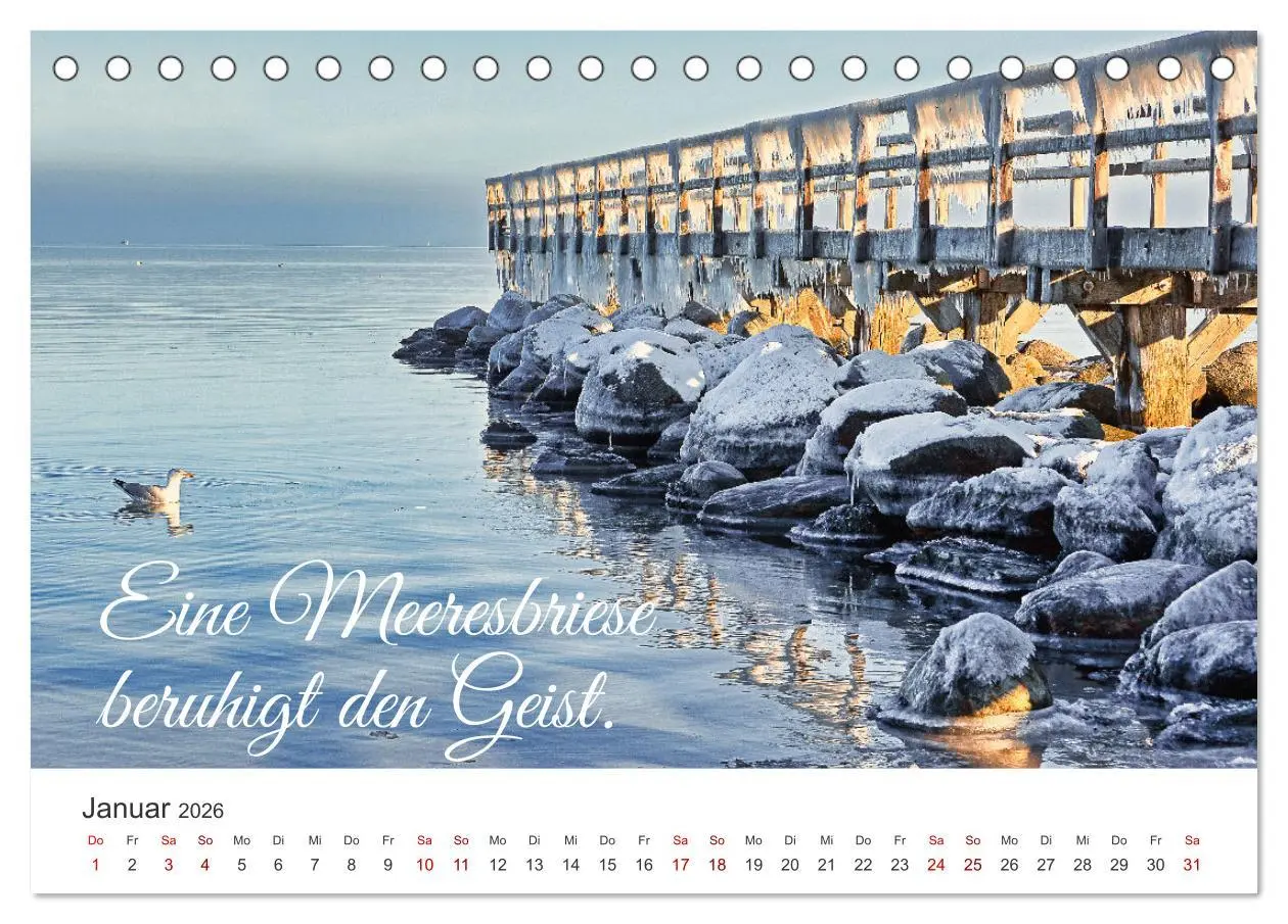 Bild: 9783457386095 | Lass uns ans Meer fahren (Tischkalender 2026 DIN A5 quer), CALVENDO...