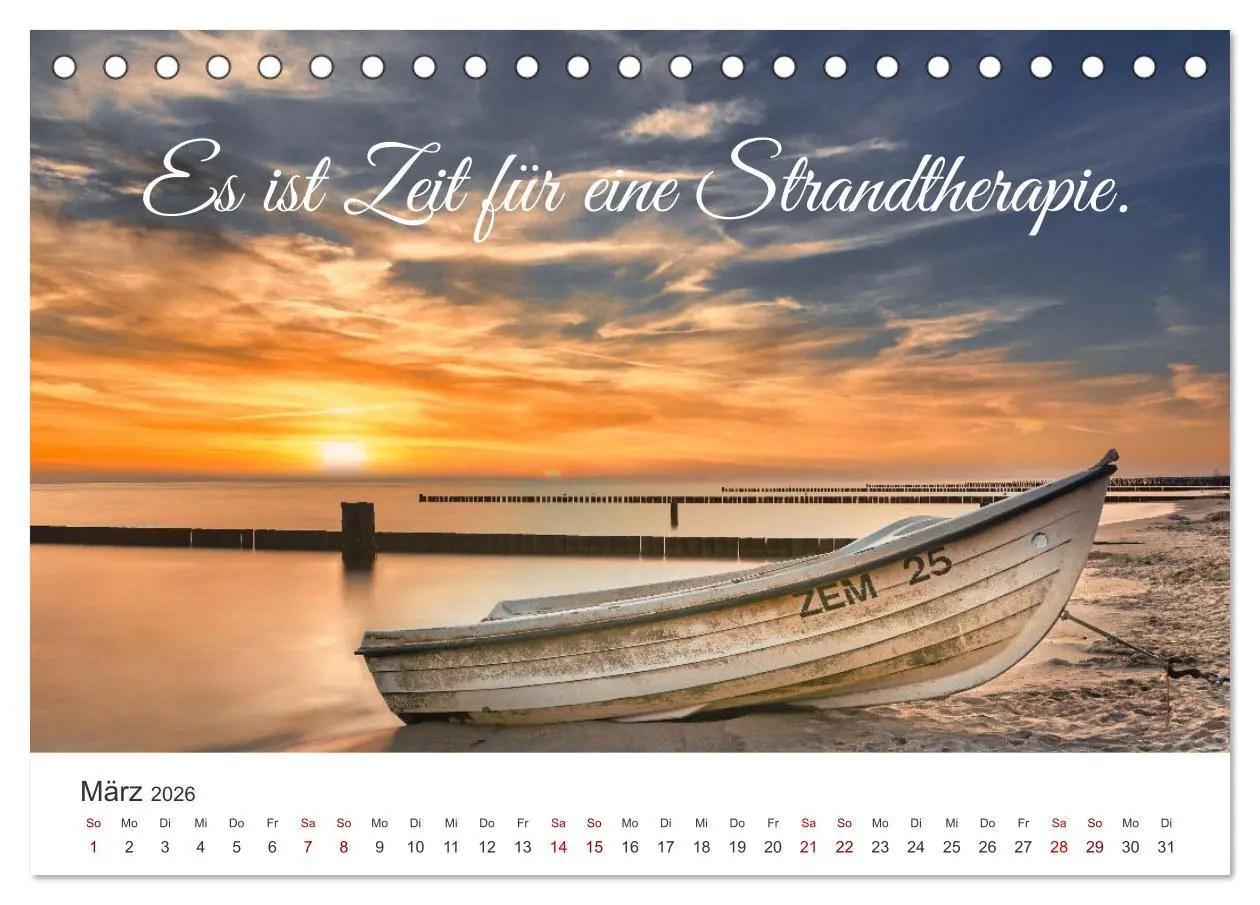 Bild: 9783457386095 | Lass uns ans Meer fahren (Tischkalender 2026 DIN A5 quer), CALVENDO...