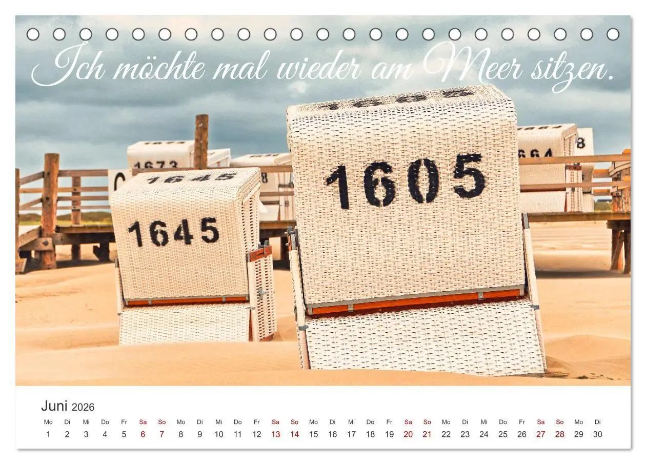 Bild: 9783457386095 | Lass uns ans Meer fahren (Tischkalender 2026 DIN A5 quer), CALVENDO...
