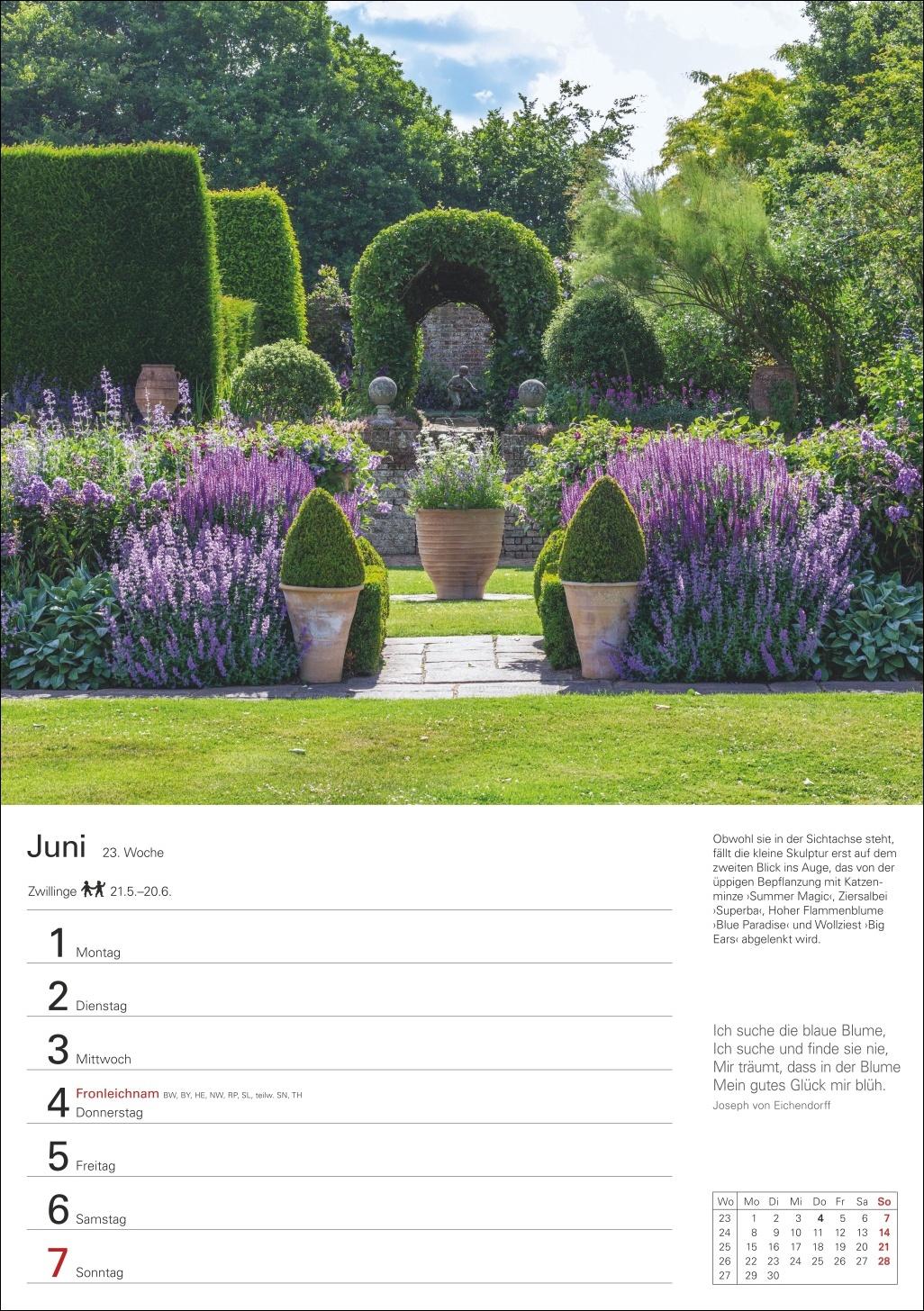 Bild: 9783840036095 | Gartenparadiese Wochenplaner 2026 - 53 stimmungsvolle Fotografien