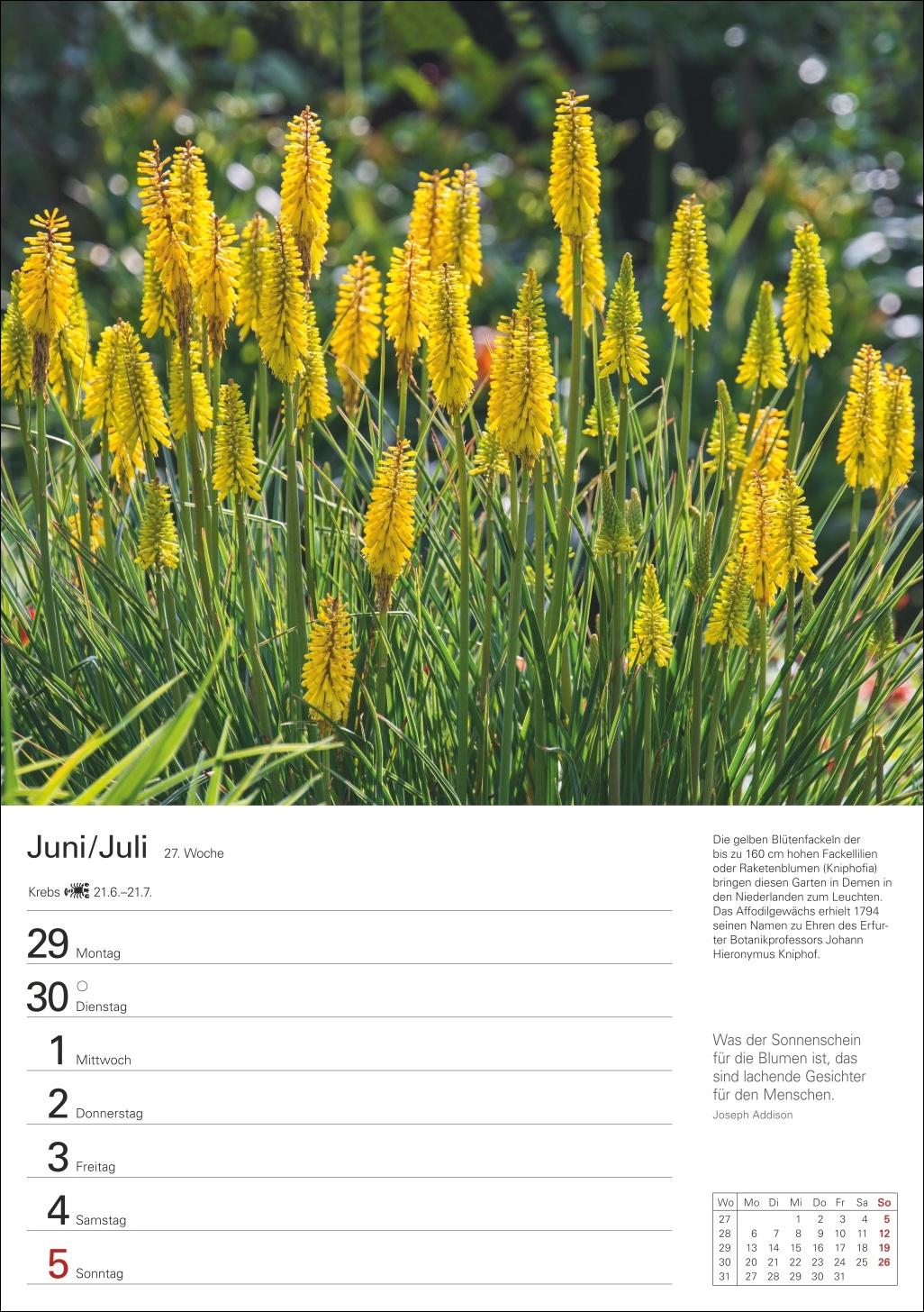 Bild: 9783840036095 | Gartenparadiese Wochenplaner 2026 - 53 stimmungsvolle Fotografien
