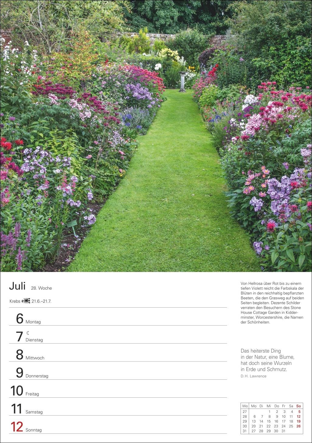 Bild: 9783840036095 | Gartenparadiese Wochenplaner 2026 - 53 stimmungsvolle Fotografien