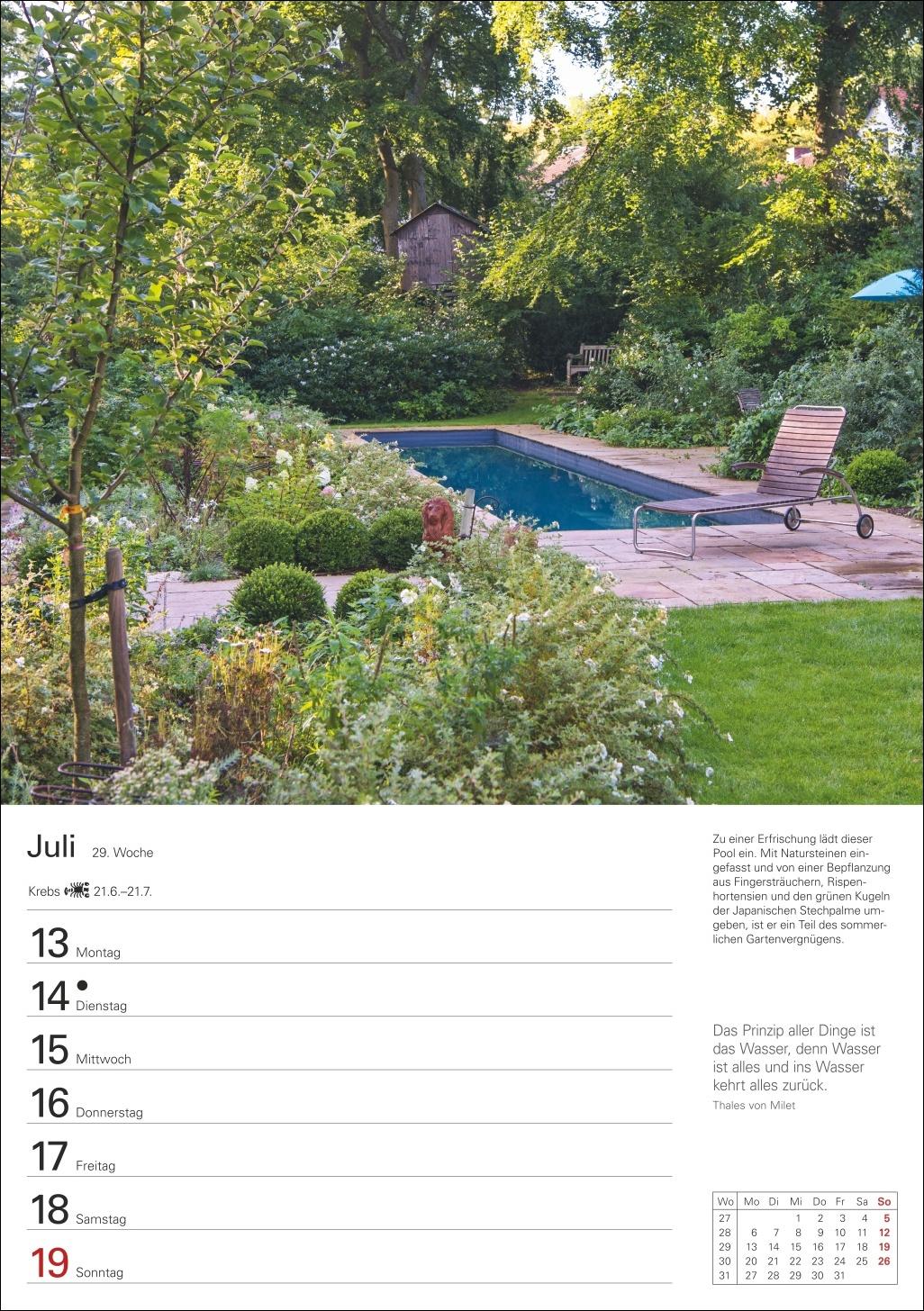 Bild: 9783840036095 | Gartenparadiese Wochenplaner 2026 - 53 stimmungsvolle Fotografien