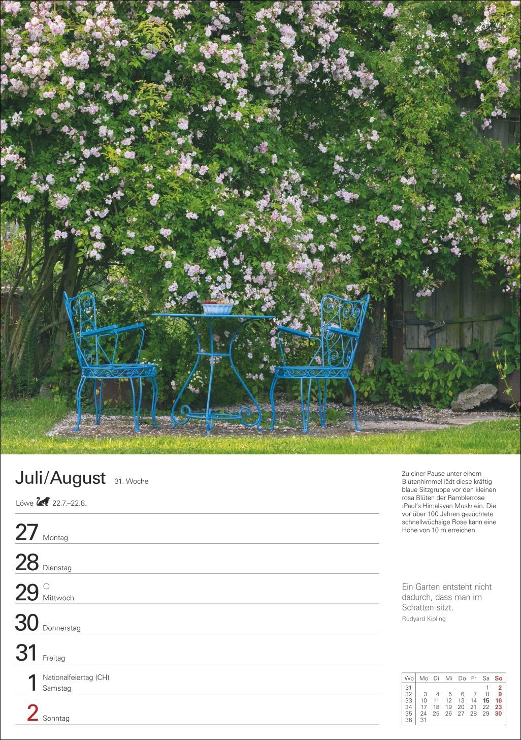 Bild: 9783840036095 | Gartenparadiese Wochenplaner 2026 - 53 stimmungsvolle Fotografien