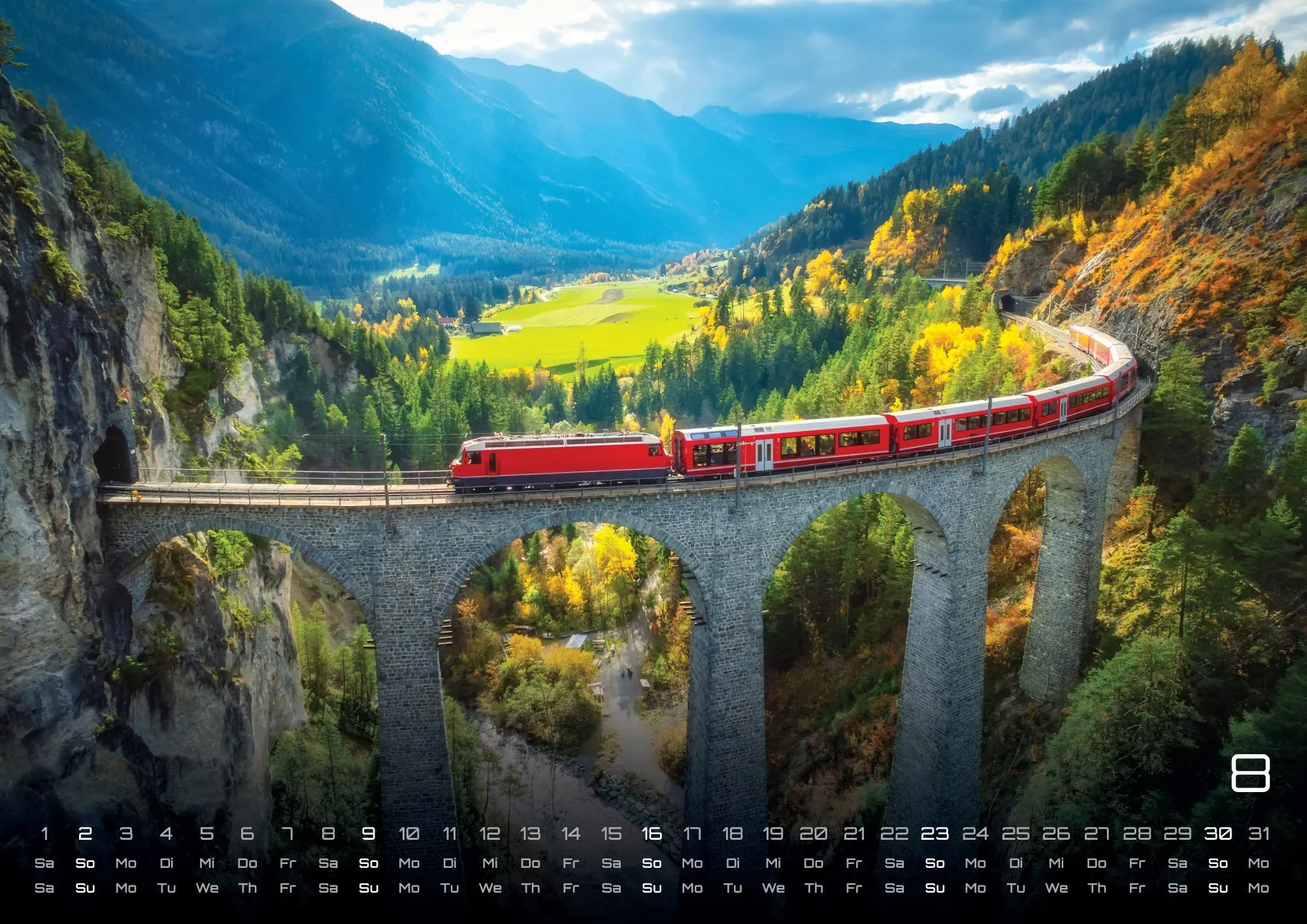 Bild: 9783986736095 | Eisenbahn - faszinierende Bahnwelt - 2026 - Kalender DIN A2 | de