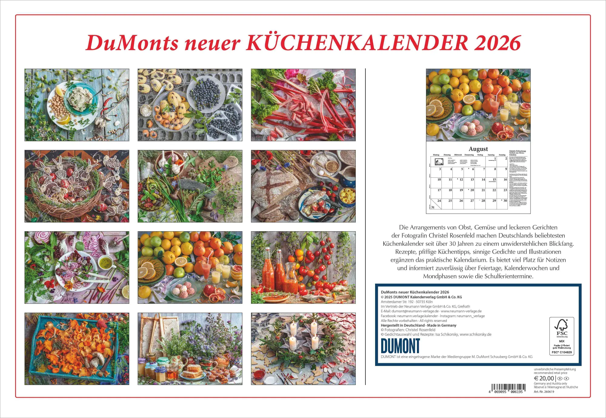 Bild: 4069095006195 | DUMONTS neuer Küchenkalender 2026 - Broschürenkalender - mit...