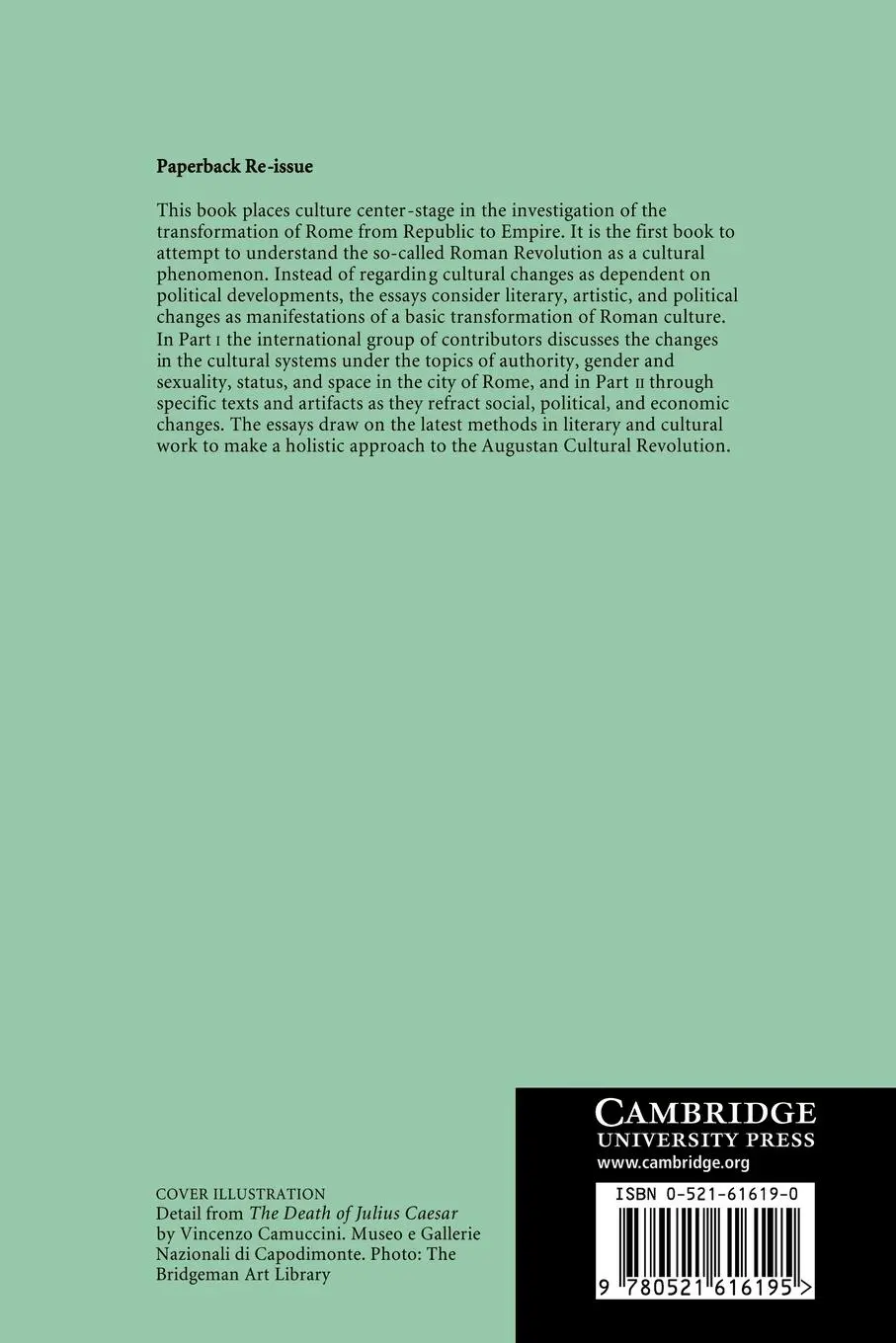 Rückseite: 9780521616195 | The Roman Cultural Revolution | Thomas N. Habinek (u. a.) | Buch