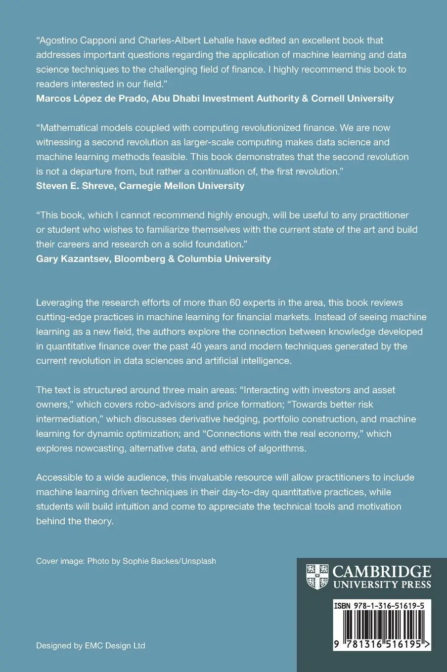 Rückseite: 9781316516195 | Machine Learning and Data Sciences for Financial Markets | Buch | 2023