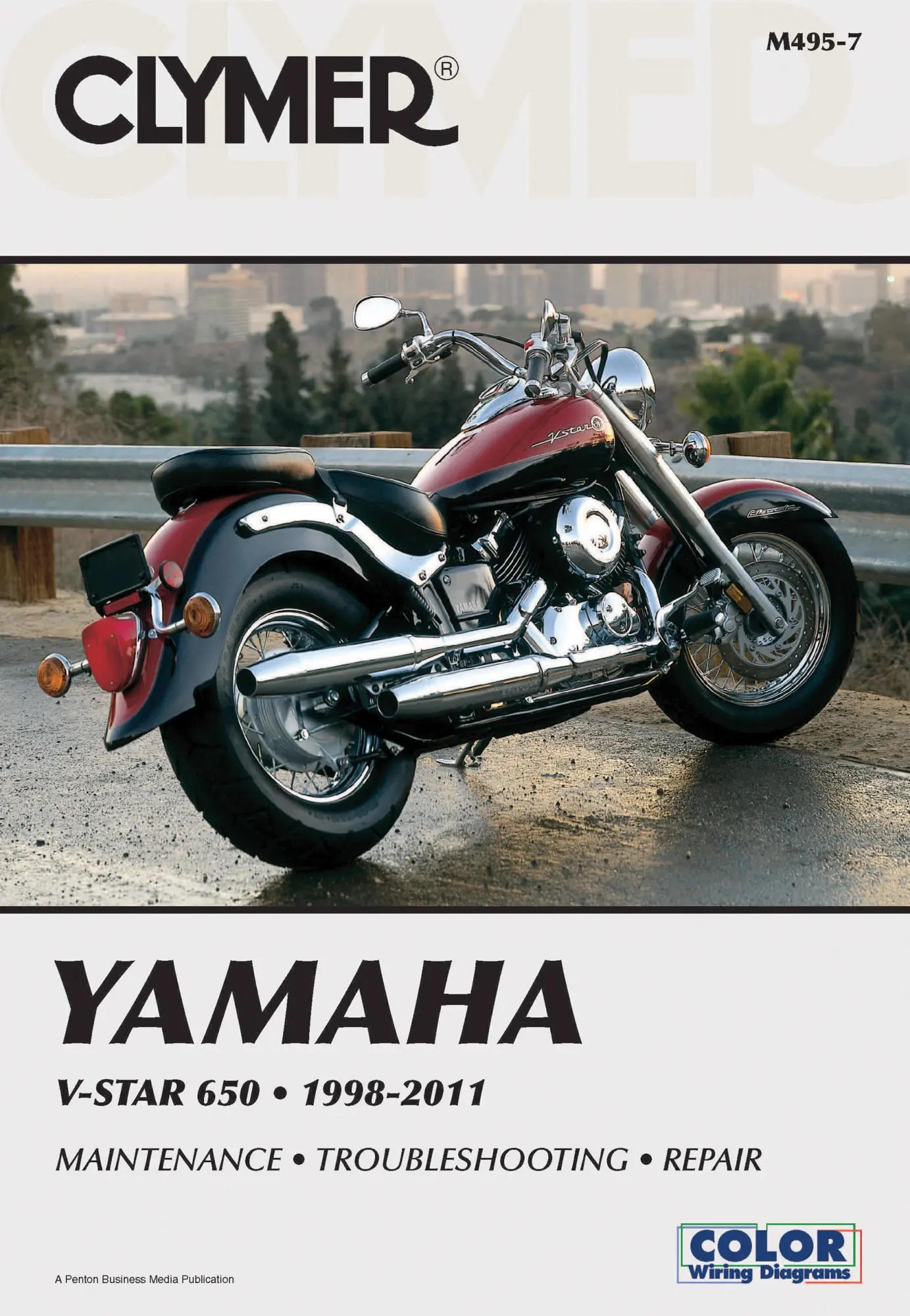 Cover: 9781599696195 | Yamaha V-Star 650 Manual Motorcycle (1998-2011) Service Repair Manual