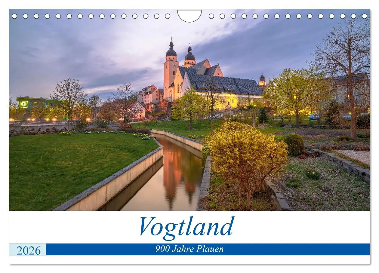 Cover: 9783457686195 | Vogtland - 900 Jahre Plauen (Wandkalender 2026 DIN A4 quer),...