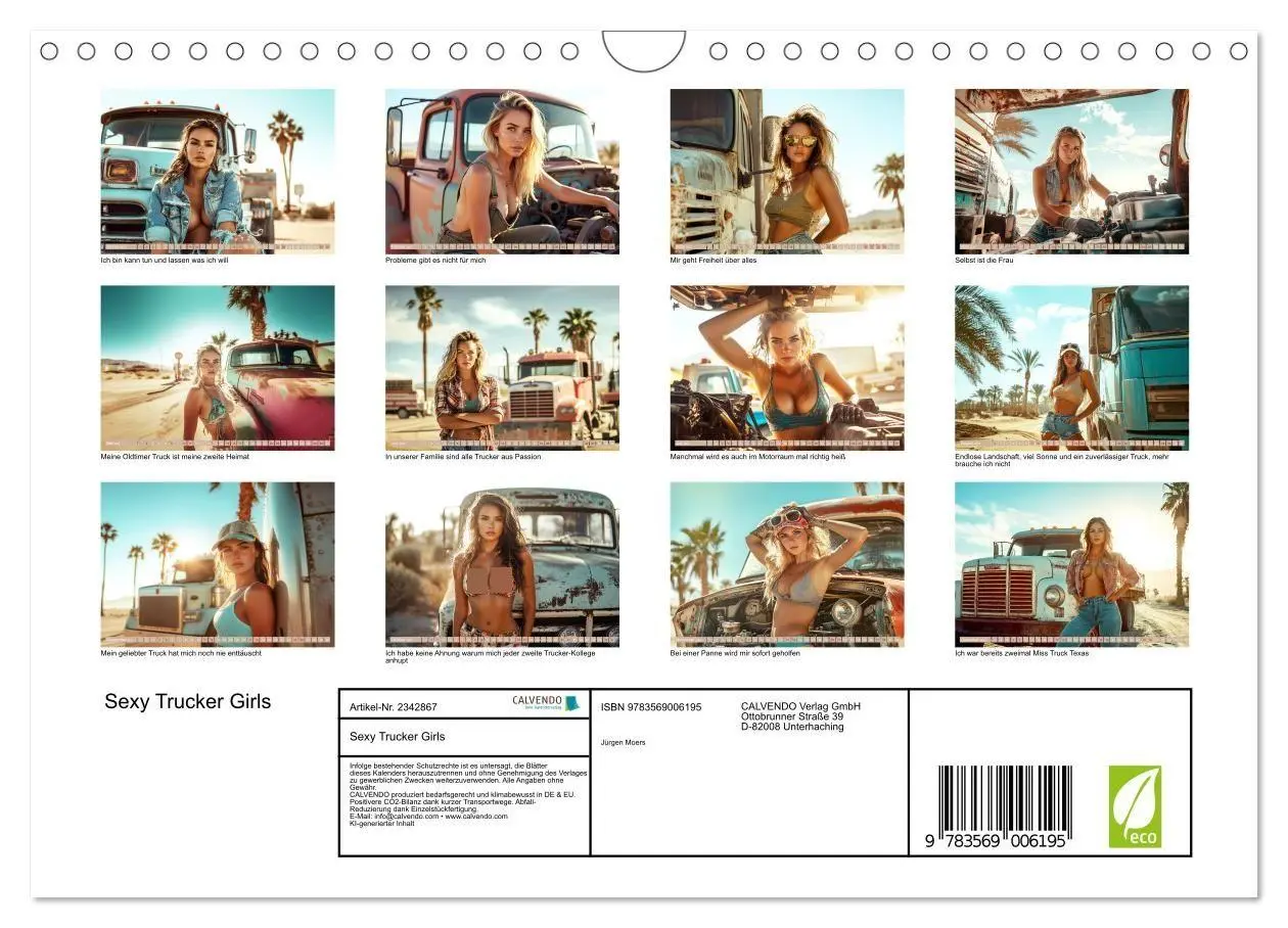 Bild: 9783569006195 | Sexy Trucker Girls (Wandkalender 2027 DIN A4 quer), CALVENDO...