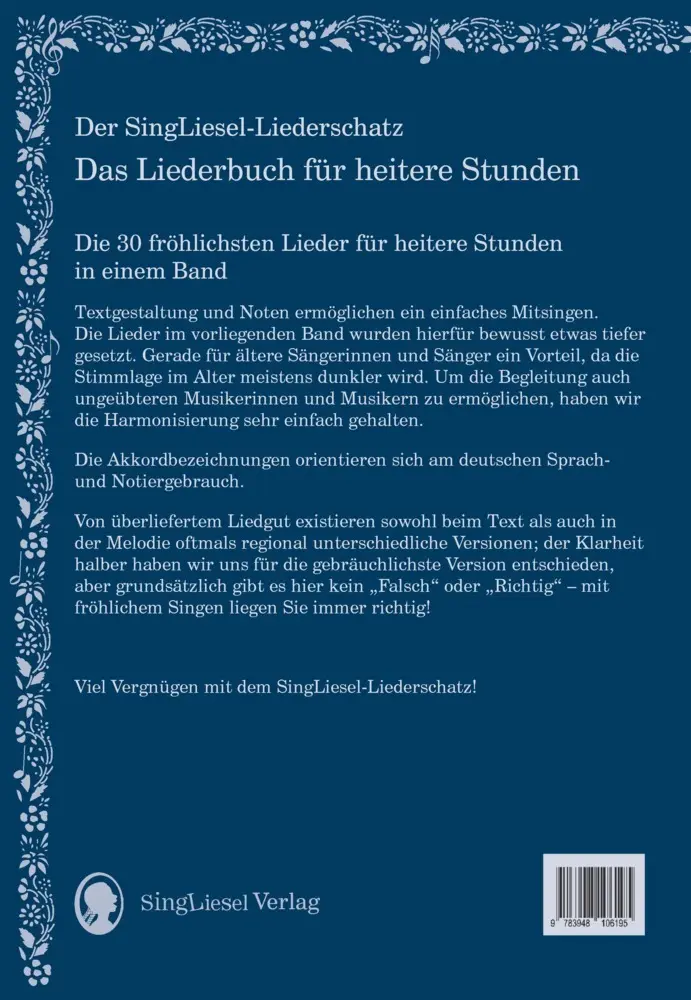 Bild: 9783948106195 | Die schönsten Lieder für heitere Stunden. Das Liederbuch für...