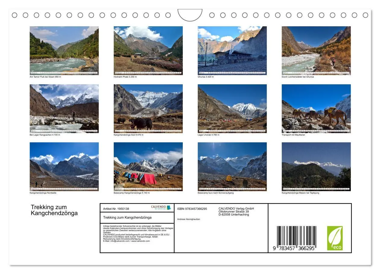Bild: 9783457366295 | Trekking zum Kangchendzönga (Wandkalender 2026 DIN A4 quer),...