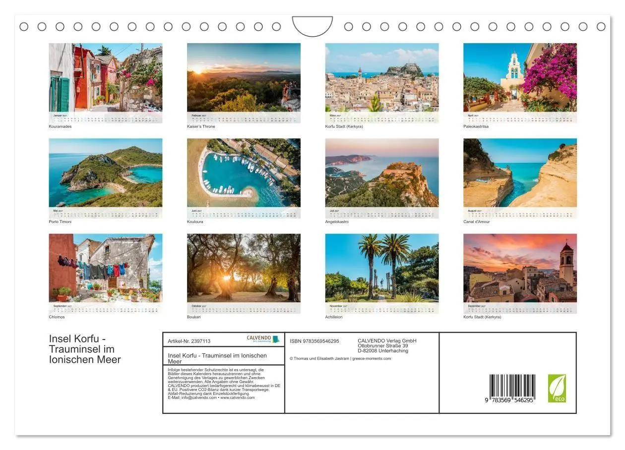 Bild: 9783569546295 | Insel Korfu - Trauminsel im Ionischen Meer (Wandkalender 2027 DIN...