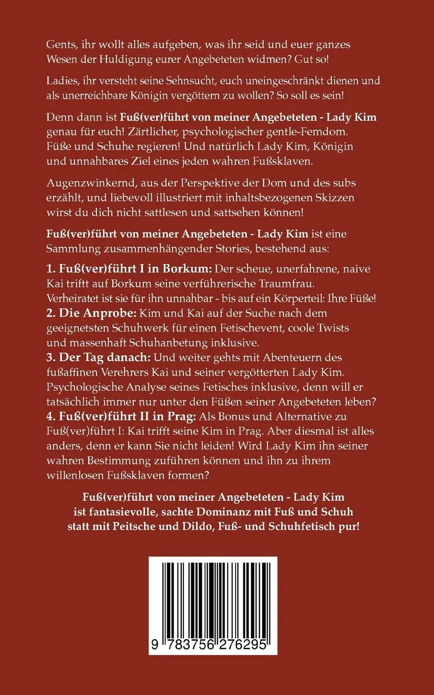 Rückseite: 9783756276295 | Fuß(ver)führt | von meiner angebeteten - Lady Kim | Edition K!nkstyle