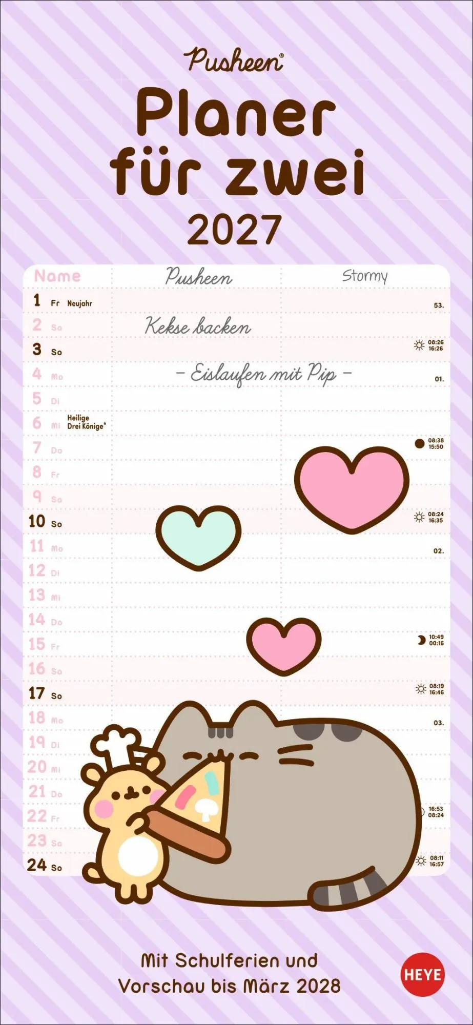 Cover: 9783756416295 | Pusheen Planer für zwei 2027 | Heye | Kalender | Spiralbindung | 14 S.