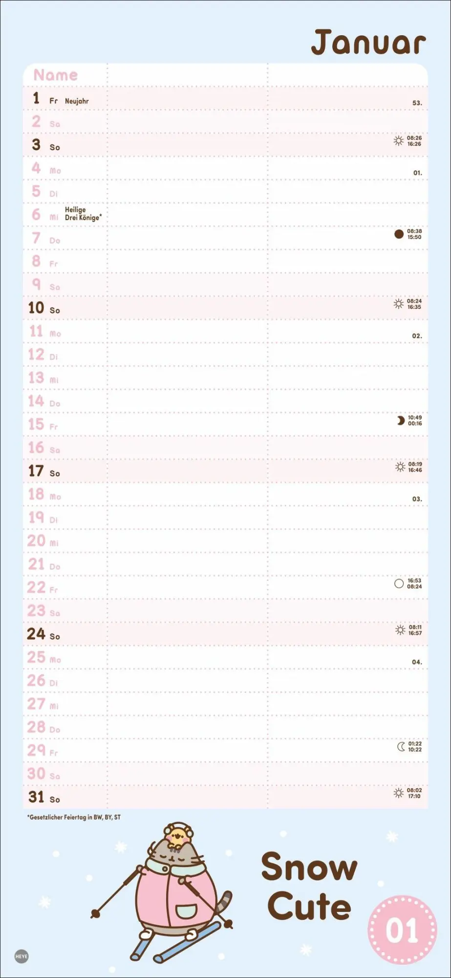 Bild: 9783756416295 | Pusheen Planer für zwei 2027 | Heye | Kalender | Spiralbindung | 14 S.