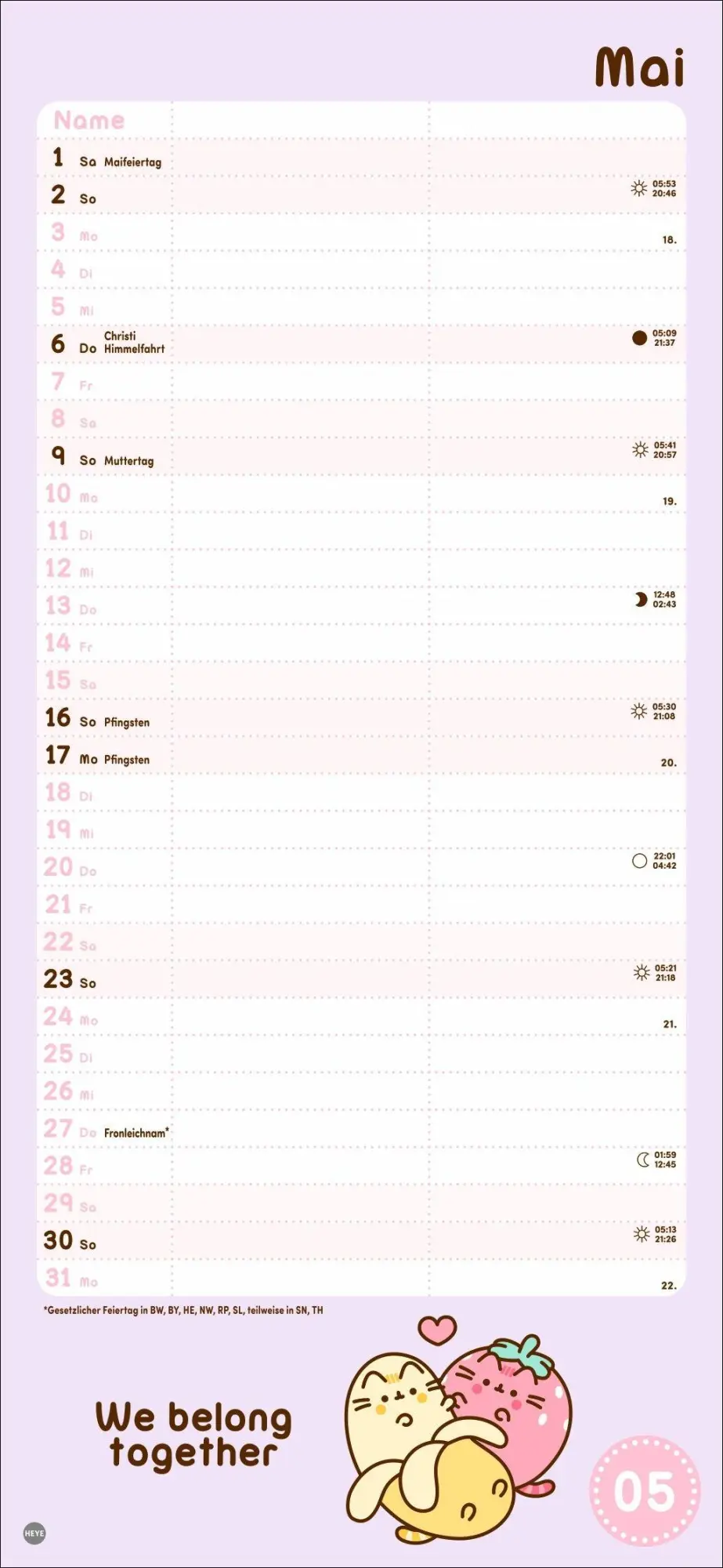 Bild: 9783756416295 | Pusheen Planer für zwei 2027 | Heye | Kalender | Spiralbindung | 14 S.