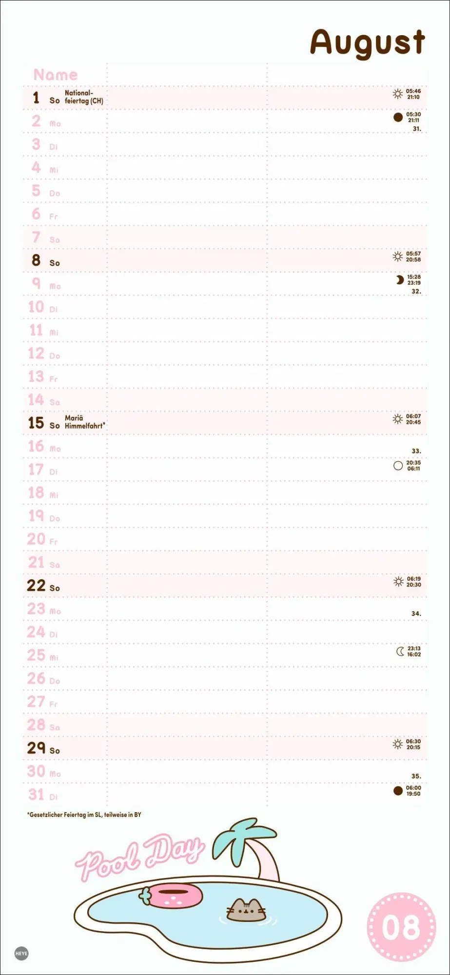 Bild: 9783756416295 | Pusheen Planer für zwei 2027 | Heye | Kalender | Spiralbindung | 14 S.