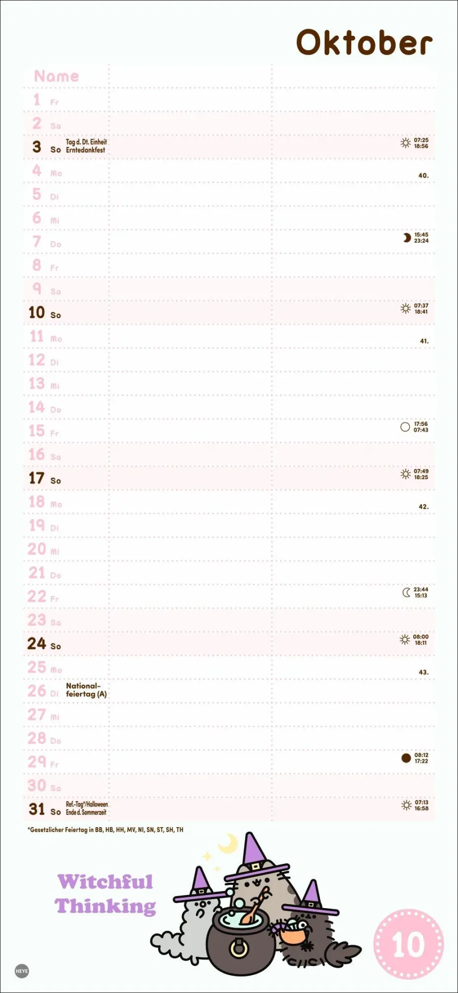 Bild: 9783756416295 | Pusheen Planer für zwei 2027 | Heye | Kalender | Spiralbindung | 14 S.
