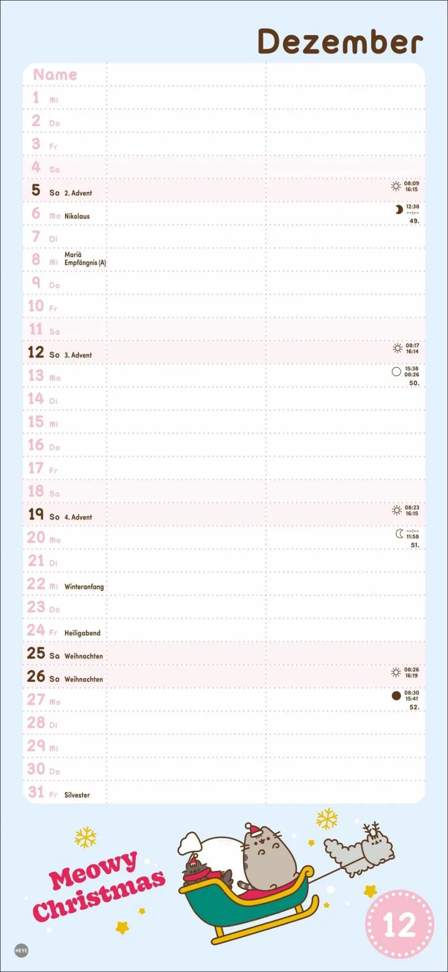 Bild: 9783756416295 | Pusheen Planer für zwei 2027 | Heye | Kalender | Spiralbindung | 14 S.