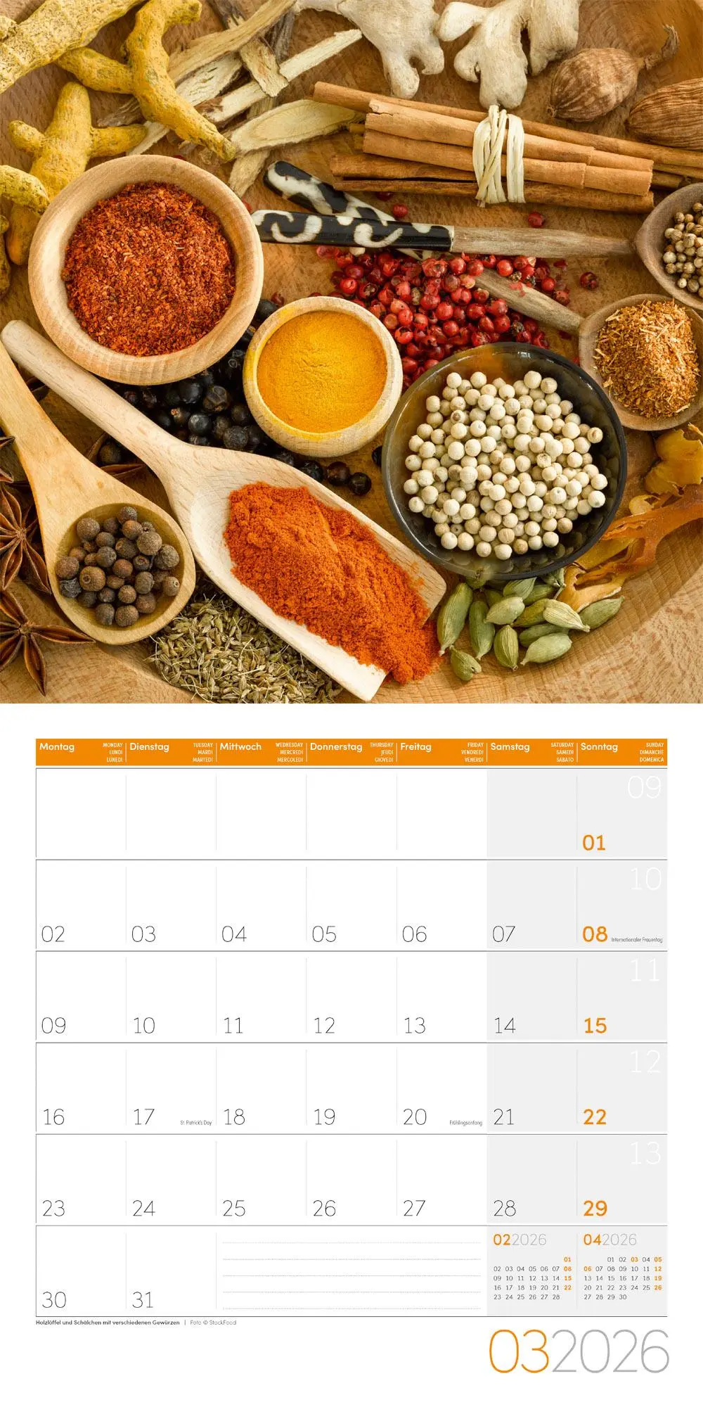 Bild: 9783838446295 | Food Kalender 2026 - 30x30 | Ackermann Kunstverlag GmbH | Kalender