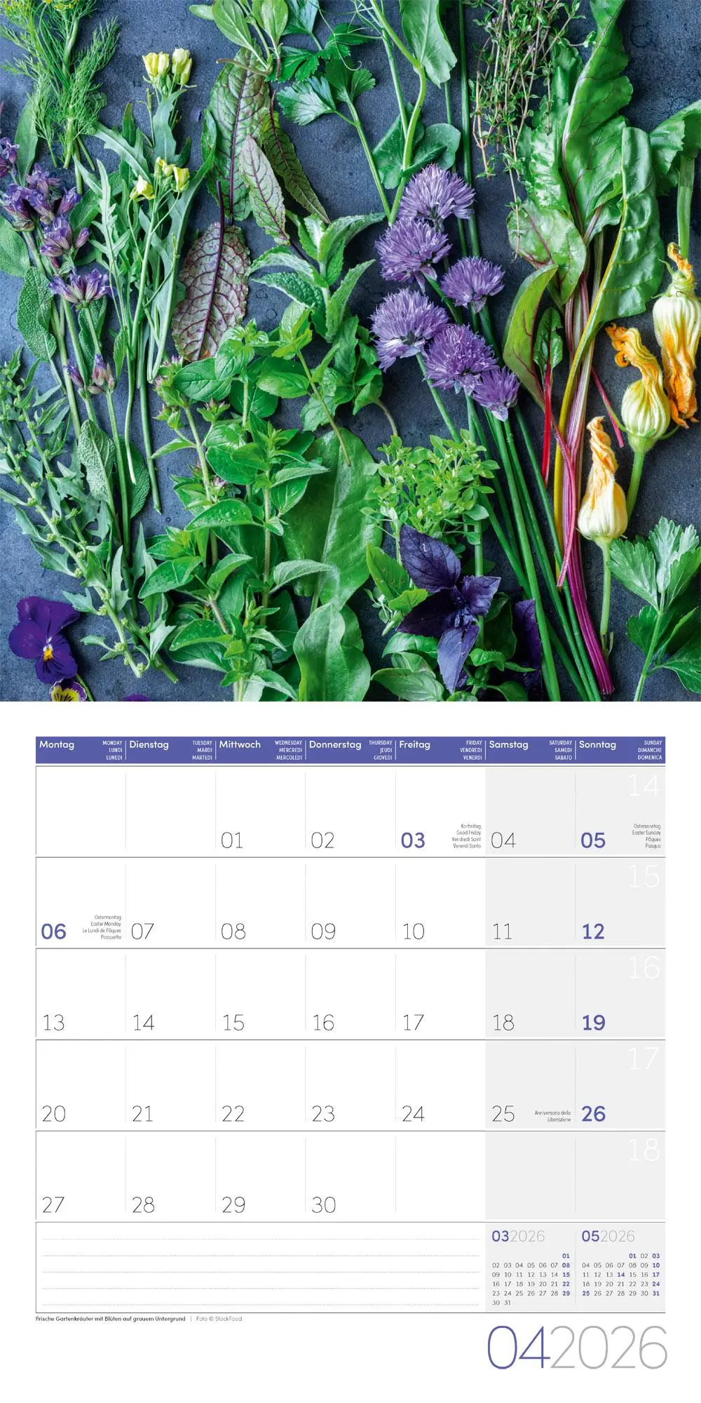 Bild: 9783838446295 | Food Kalender 2026 - 30x30 | Ackermann Kunstverlag GmbH | Kalender