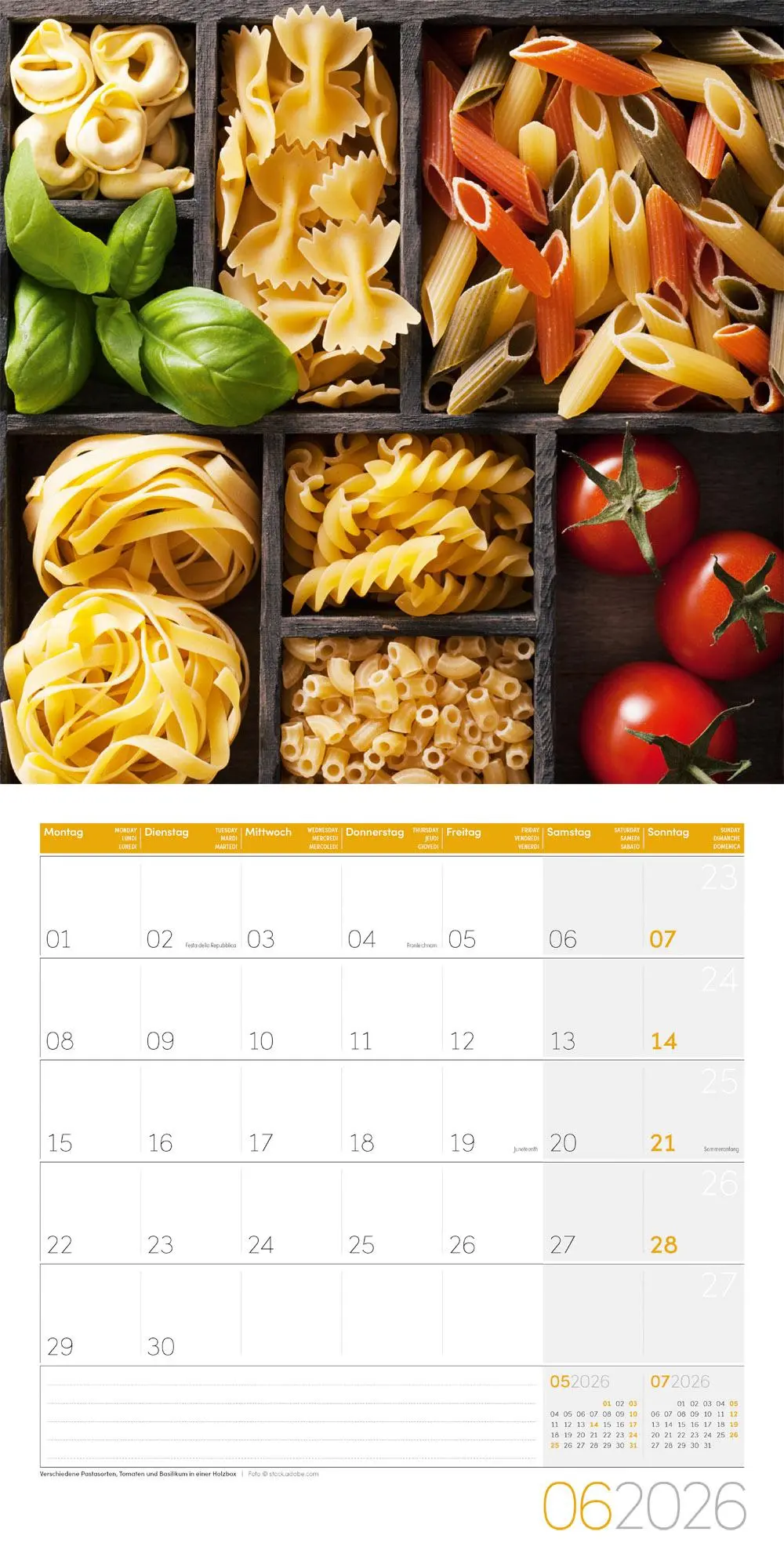 Bild: 9783838446295 | Food Kalender 2026 - 30x30 | Ackermann Kunstverlag GmbH | Kalender