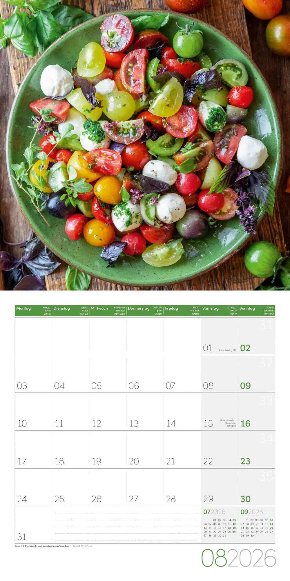 Bild: 9783838446295 | Food Kalender 2026 - 30x30 | Ackermann Kunstverlag GmbH | Kalender