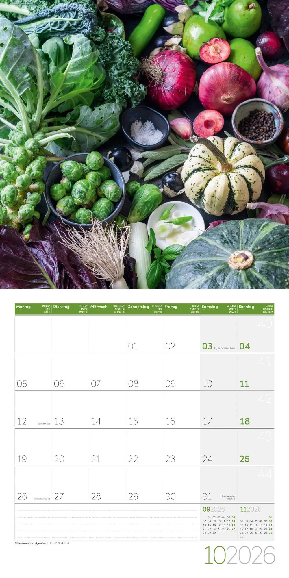 Bild: 9783838446295 | Food Kalender 2026 - 30x30 | Ackermann Kunstverlag GmbH | Kalender