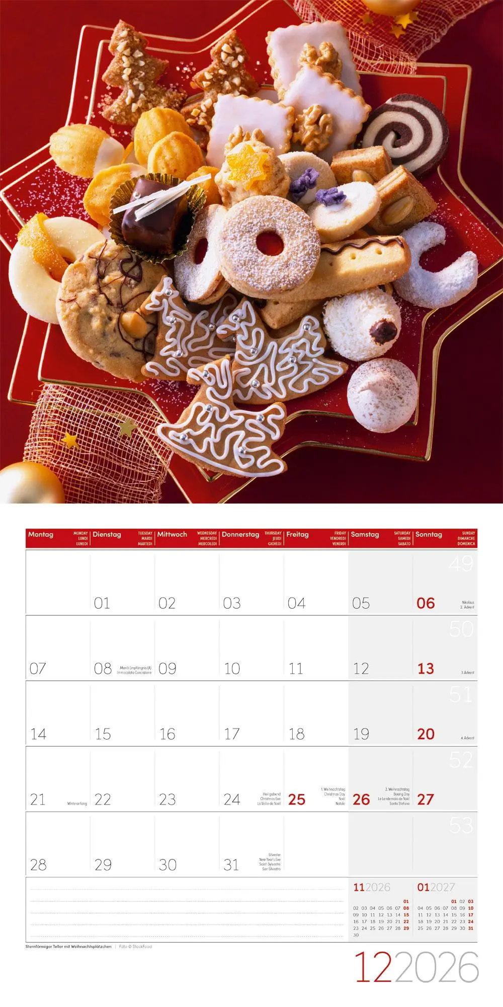 Bild: 9783838446295 | Food Kalender 2026 - 30x30 | Ackermann Kunstverlag GmbH | Kalender