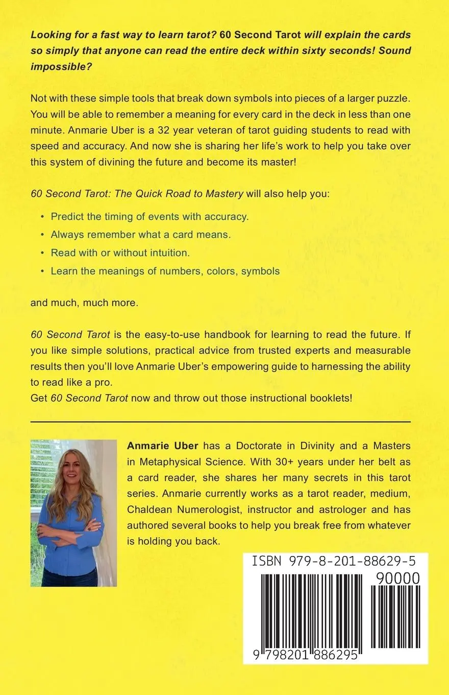 Rückseite: 9798201886295 | 60 Second Tarot | Anmarie Uber | Taschenbuch | Tarot | Englisch | 2020