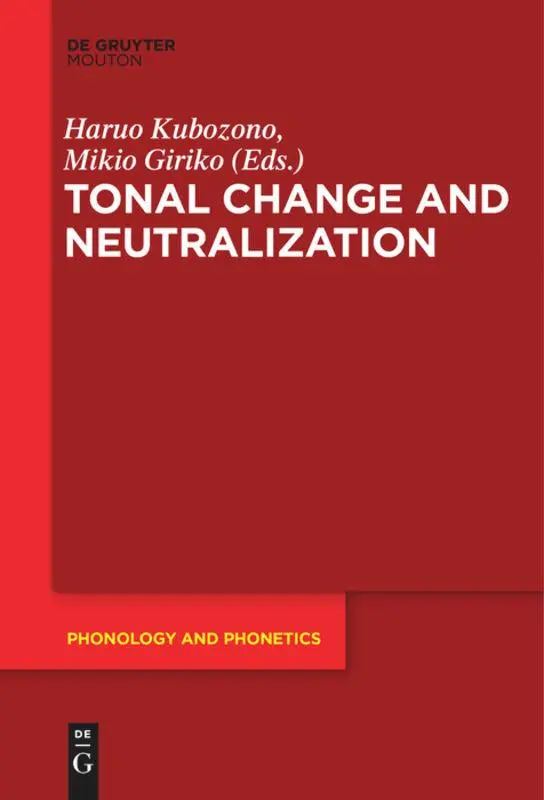 Cover: 9783110686395 | Tonal Change and Neutralization | Mikio Giriko (u. a.) | Taschenbuch