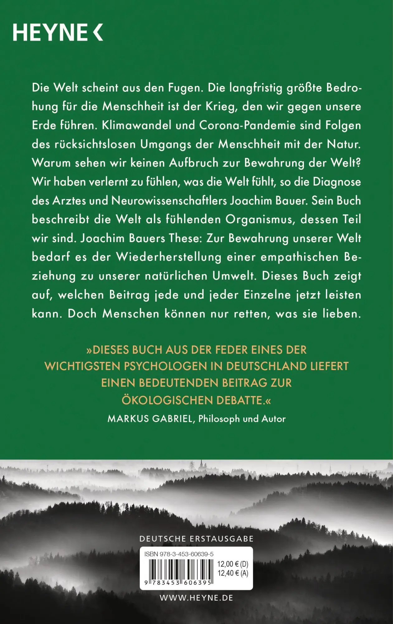 Bild: 9783453606395 | Fühlen, was die Welt fühlt | Joachim Bauer | Taschenbuch | 208 S.