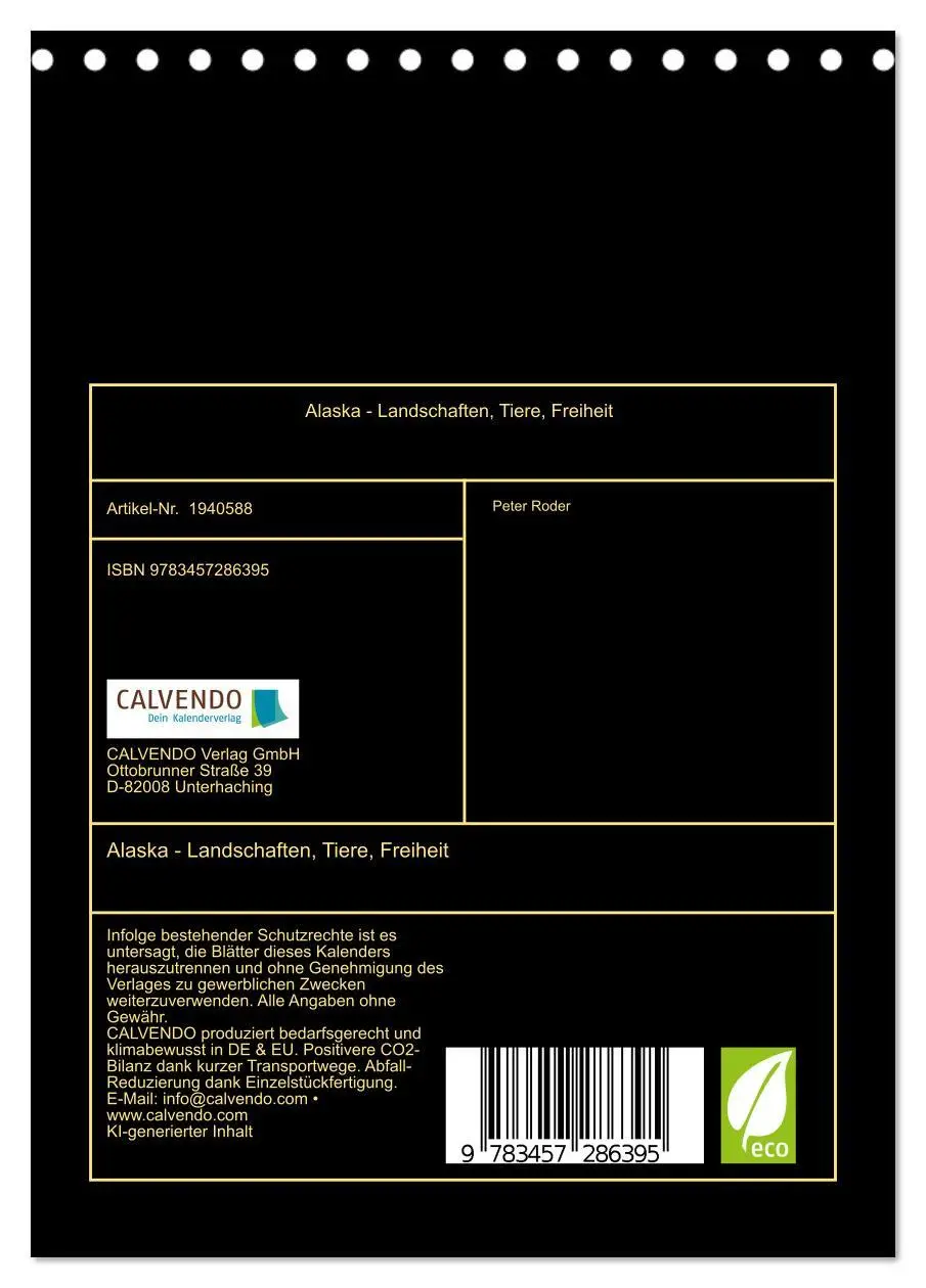 Bild: 9783457286395 | Alaska - Landschaften, Tiere, Freiheit (Tischkalender 2026 DIN A5...