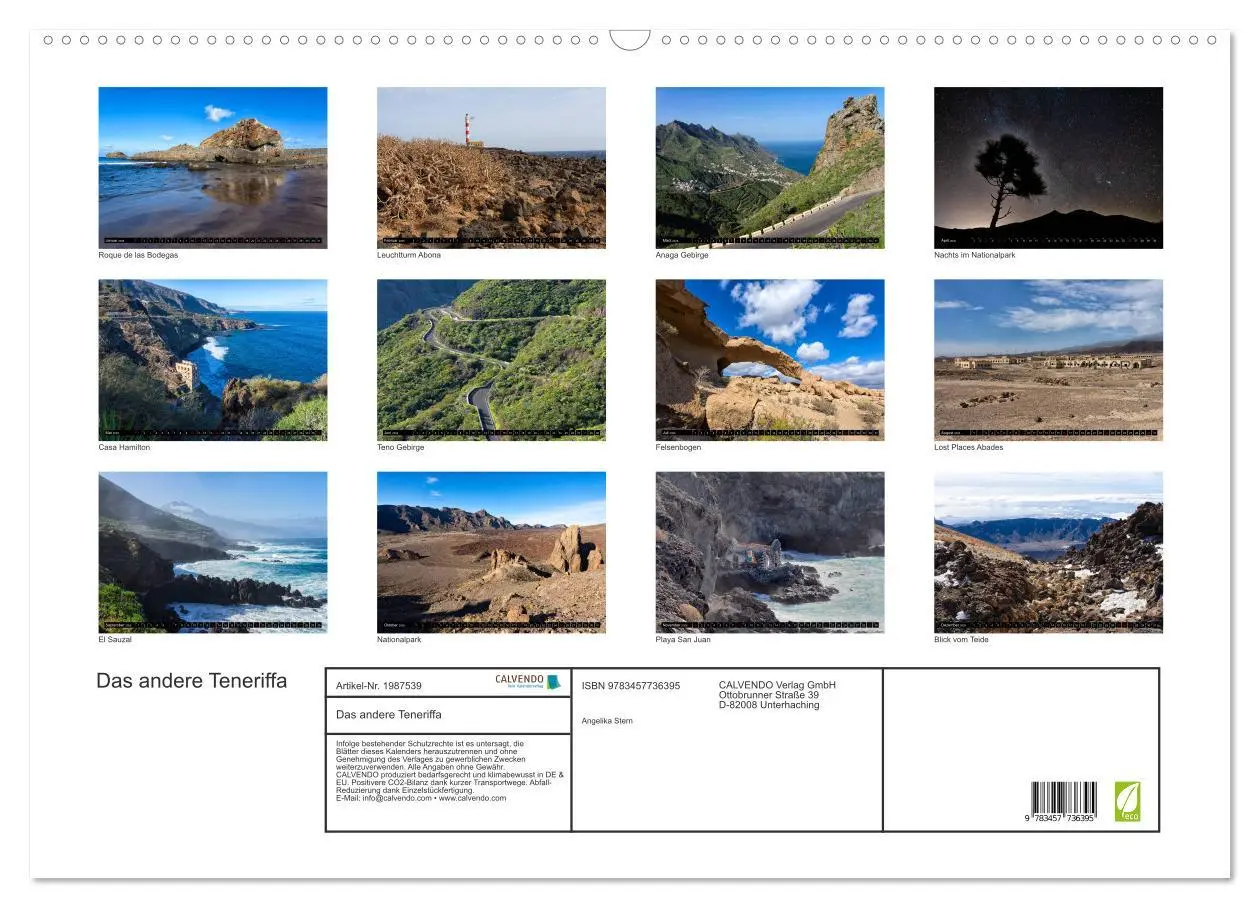 Bild: 9783457736395 | Das andere Teneriffa (Wandkalender 2026 DIN A2 quer), CALVENDO...