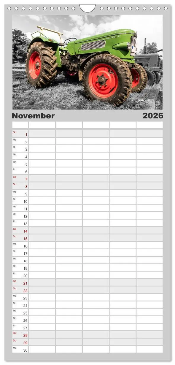 Bild: 9783516516395 | Familienplaner 2026 - Trecker-Liebhaber mit 5 Spalten...
