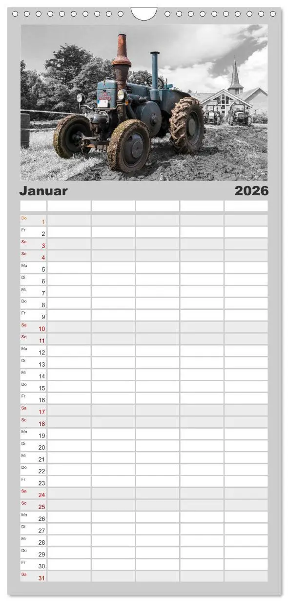 Bild: 9783516516395 | Familienplaner 2026 - Trecker-Liebhaber mit 5 Spalten...