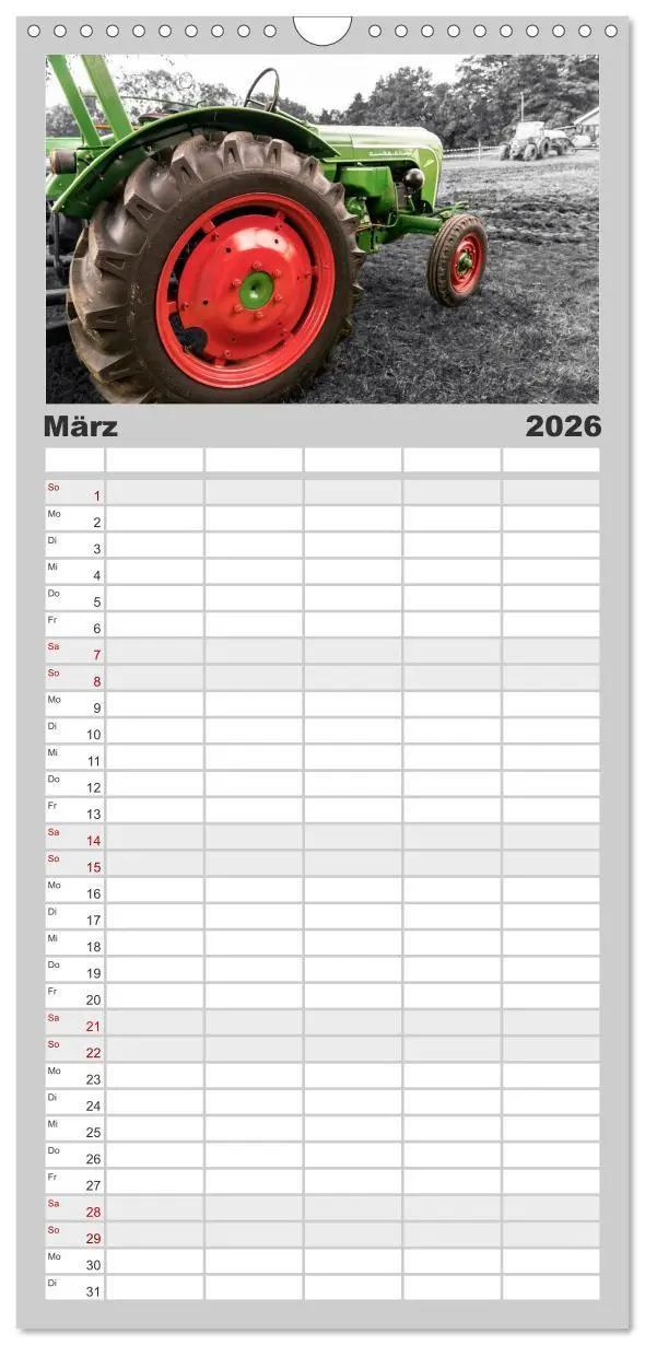 Bild: 9783516516395 | Familienplaner 2026 - Trecker-Liebhaber mit 5 Spalten...