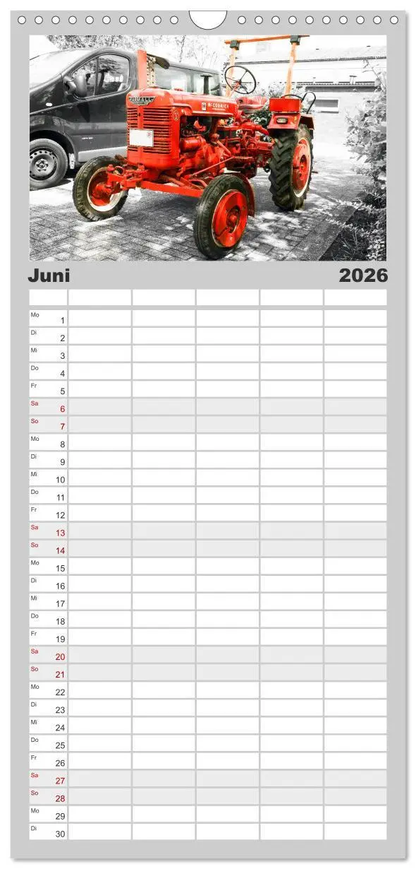 Bild: 9783516516395 | Familienplaner 2026 - Trecker-Liebhaber mit 5 Spalten...