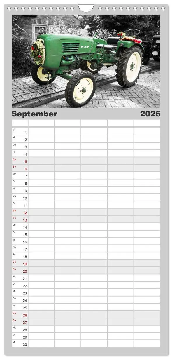 Bild: 9783516516395 | Familienplaner 2026 - Trecker-Liebhaber mit 5 Spalten...