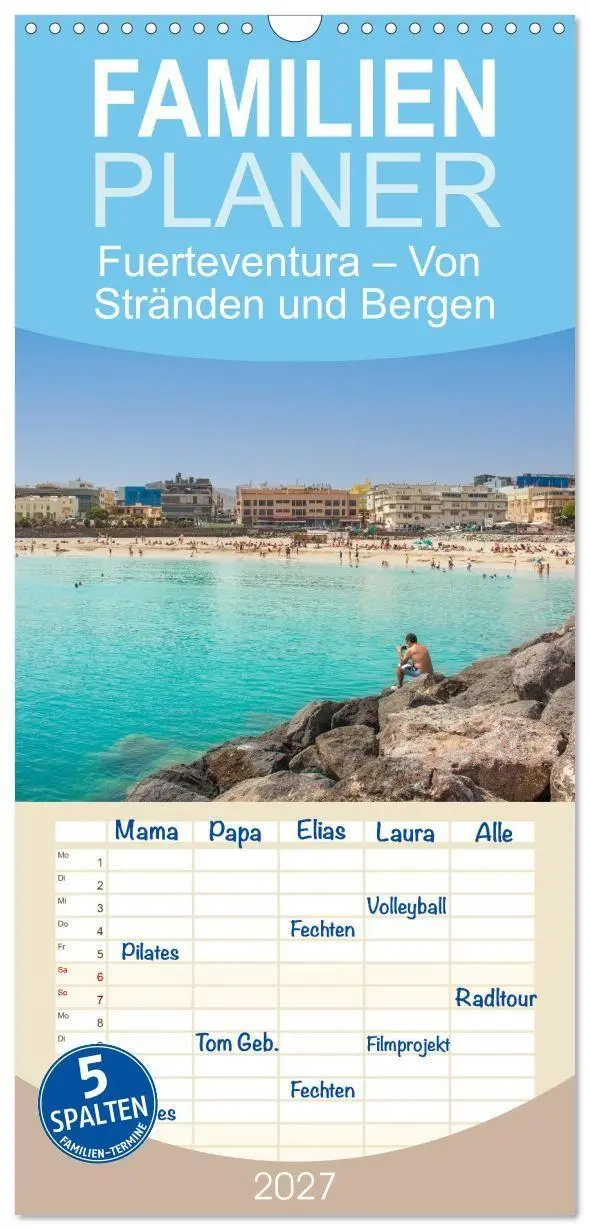Cover: 9783594286395 | Familienplaner 2027 - Fuerteventura - Von Stränden und Bergen mit 5...