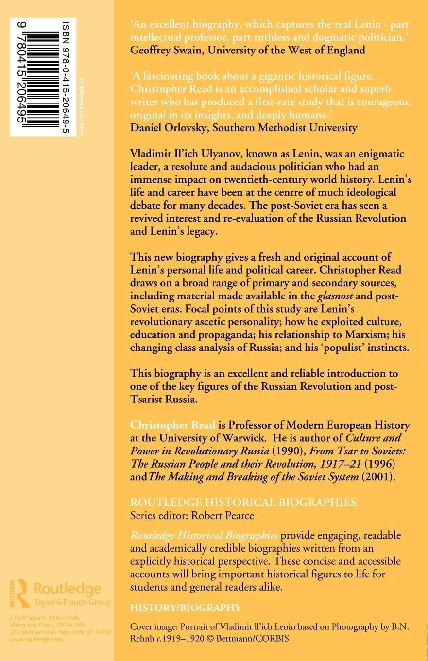 Rückseite: 9780415206495 | Lenin | A Revolutionary Life | Christopher Read | Taschenbuch | 2005