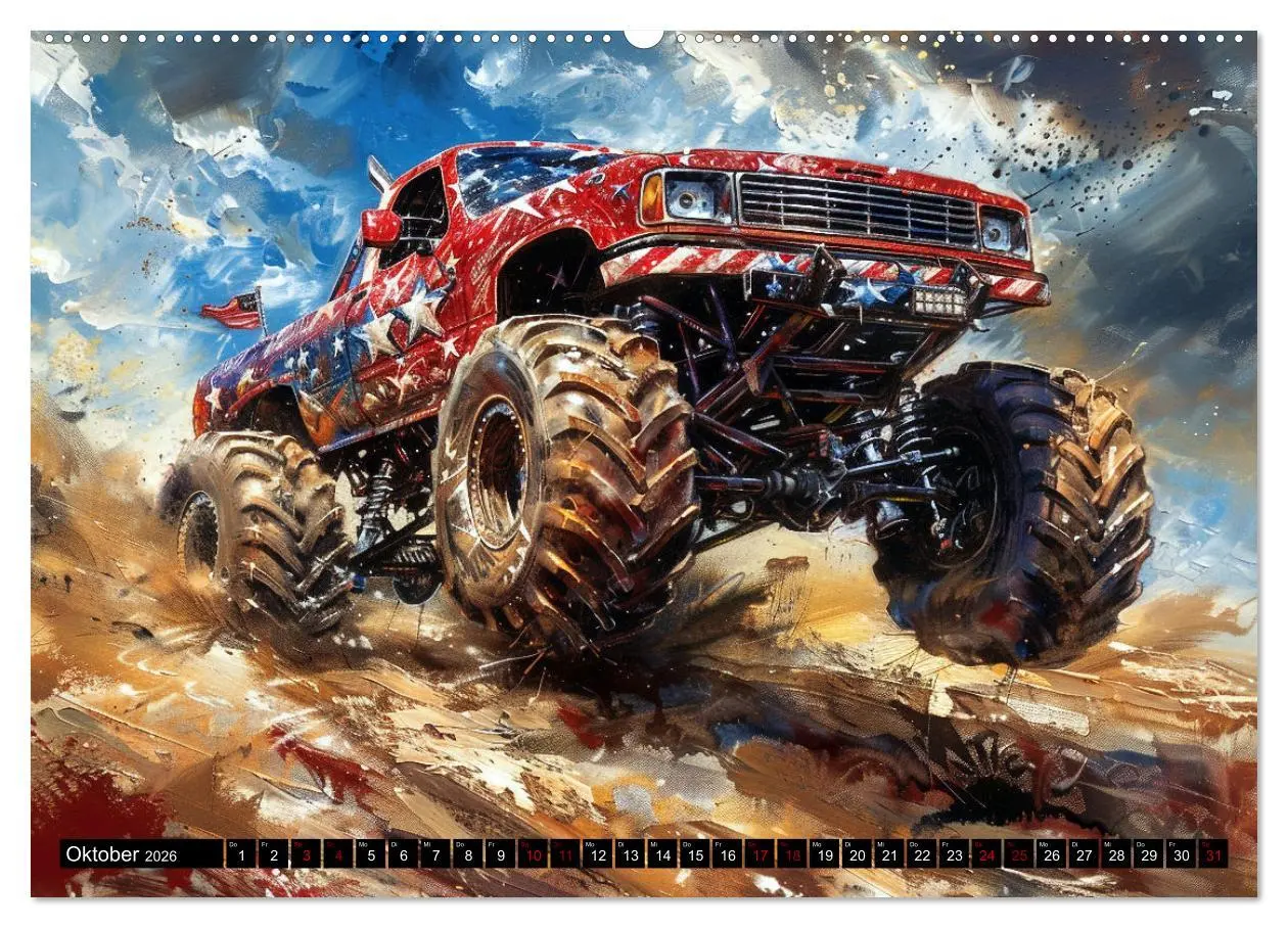 Bild: 9783457416495 | Wilde Monstertrucks (Wandkalender 2026 DIN A2 quer), CALVENDO...