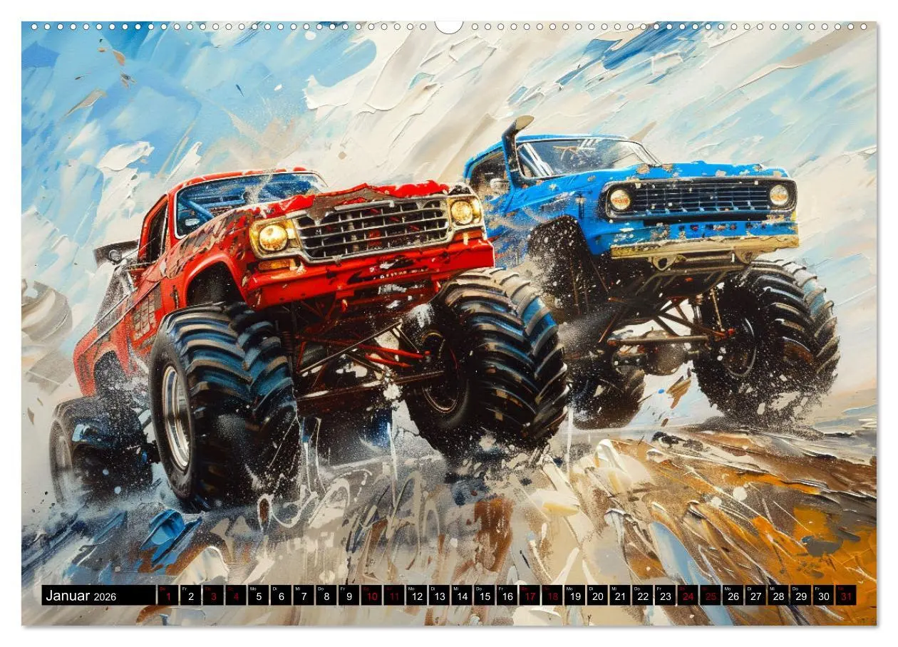 Bild: 9783457416495 | Wilde Monstertrucks (Wandkalender 2026 DIN A2 quer), CALVENDO...
