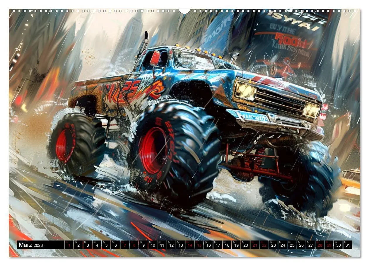 Bild: 9783457416495 | Wilde Monstertrucks (Wandkalender 2026 DIN A2 quer), CALVENDO...