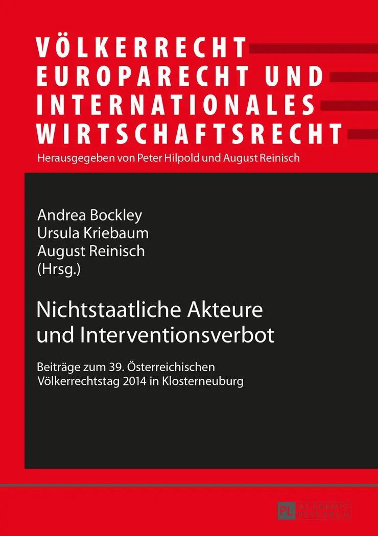 Cover: 9783631656495 | Nichtstaatliche Akteure und Interventionsverbot | Bockley (u. a.)