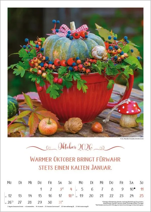 Bild: 9783731886495 | Landleben mit Bauernregeln 2026 | Verlag Korsch | Kalender | 13 S.