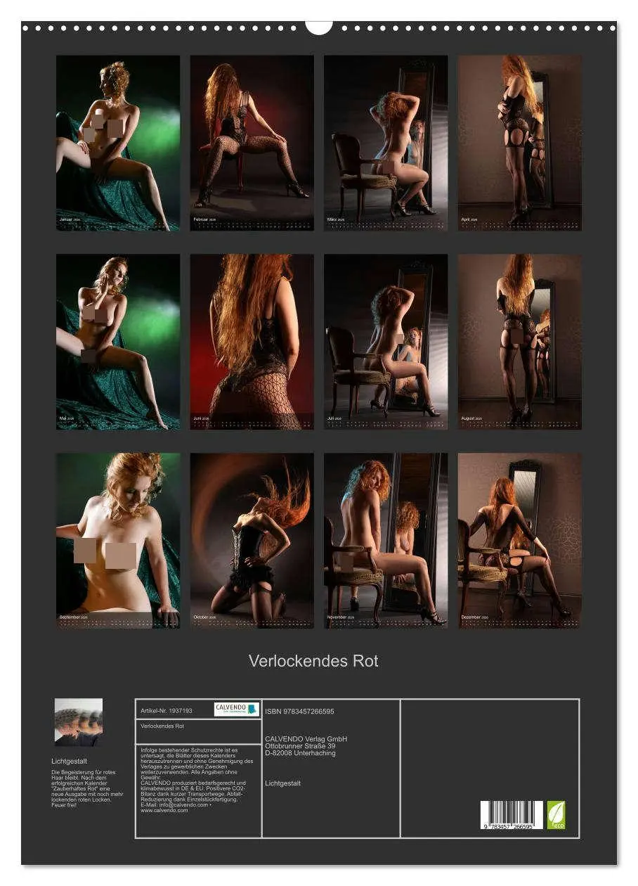 Bild: 9783457266595 | Verlockendes Rot (Wandkalender 2026 DIN A2 hoch), CALVENDO...